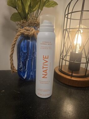 Native Citrus & Herbal Musk Deodorant & Body Spray - White with Orange